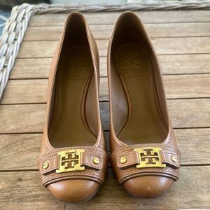 Tory Burch Leather Wedge Shoe 6.5